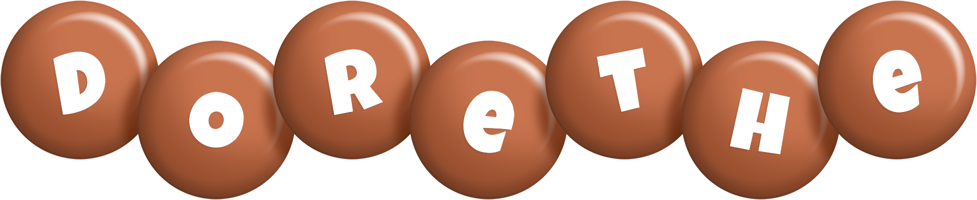 Dorethe candy-brown logo