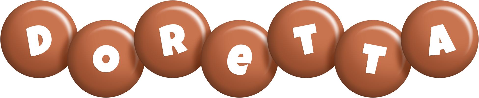 Doretta candy-brown logo