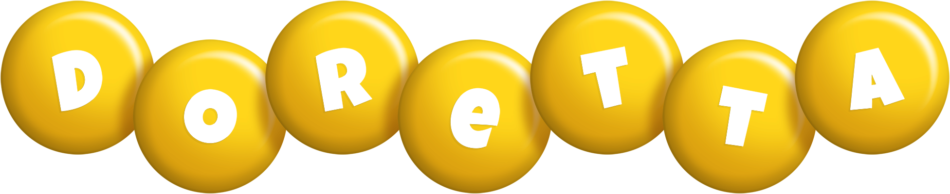 Doretta candy-yellow logo