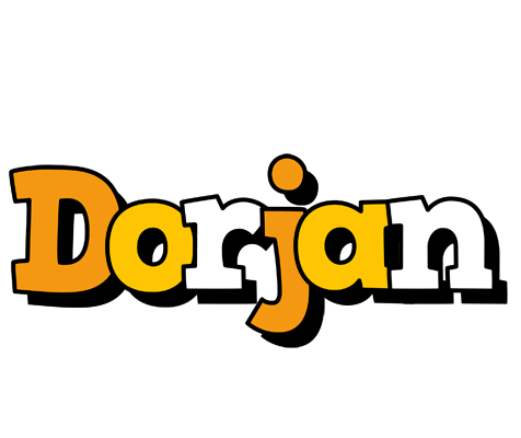 Dorjan cartoon logo