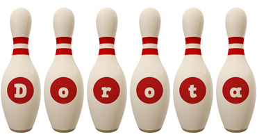 Dorota bowling-pin logo