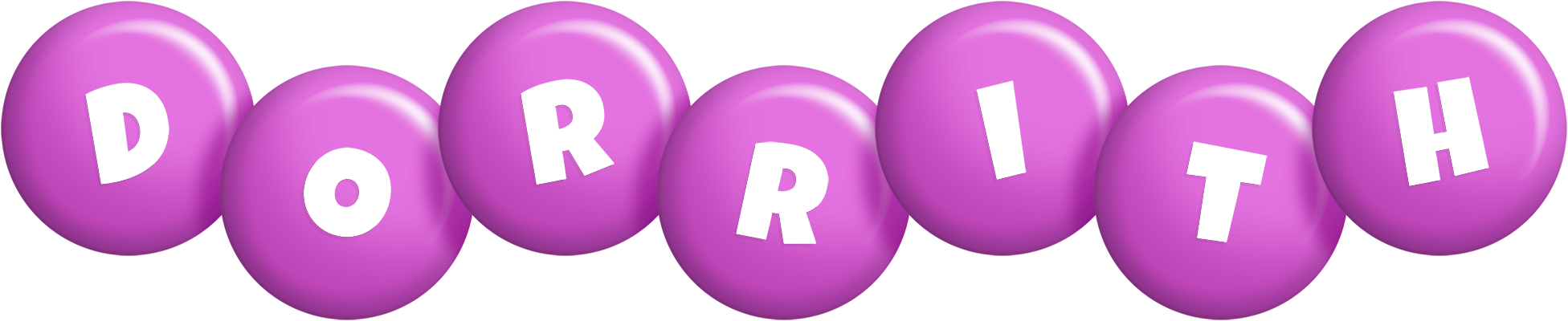 Dorrith candy-purple logo
