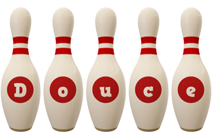 Douce bowling-pin logo