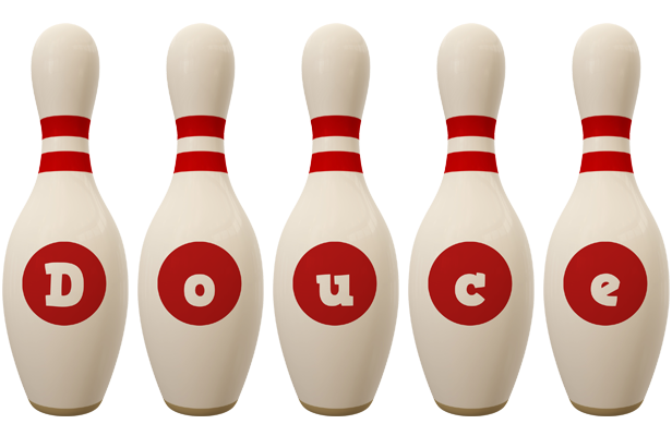 Douce bowling-pin logo