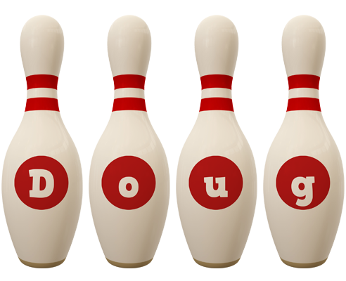 Doug bowling-pin logo