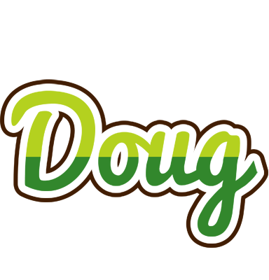 Doug golfing logo