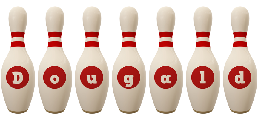 Dougald bowling-pin logo
