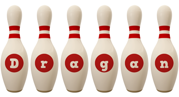 Dragan bowling-pin logo