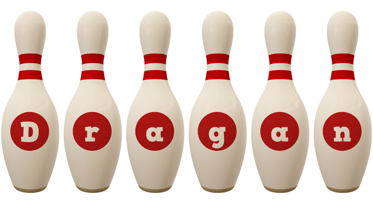Dragan bowling-pin logo