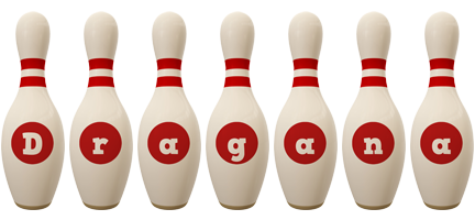 Dragana bowling-pin logo