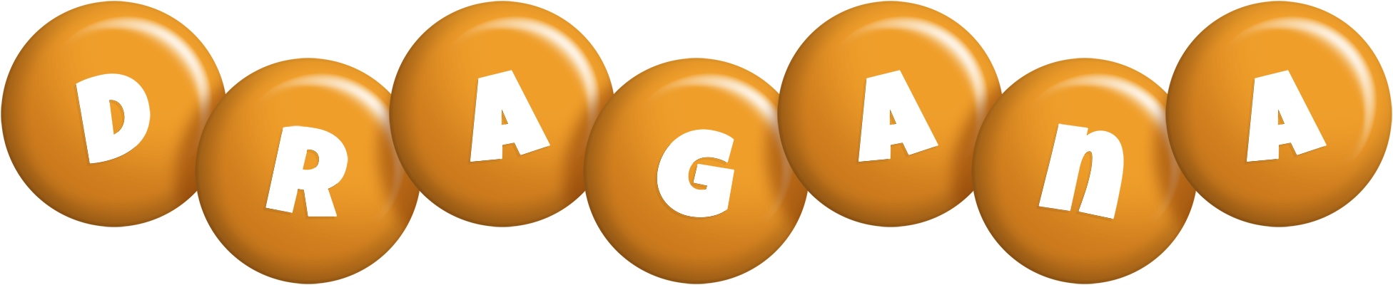 Dragana candy-orange logo