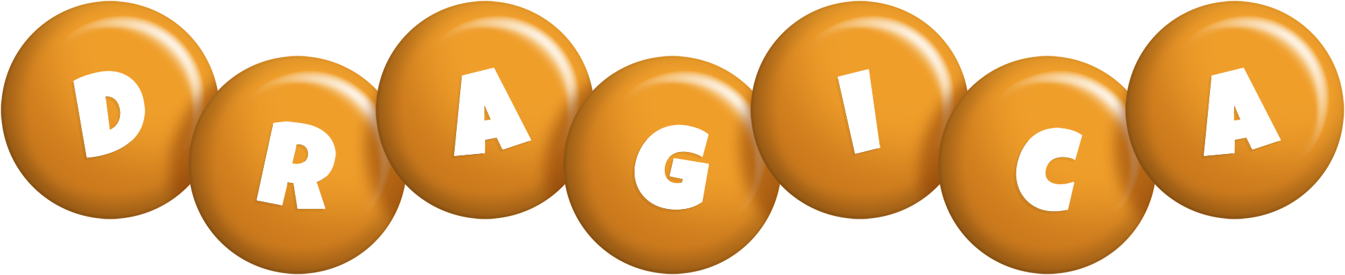 Dragica candy-orange logo