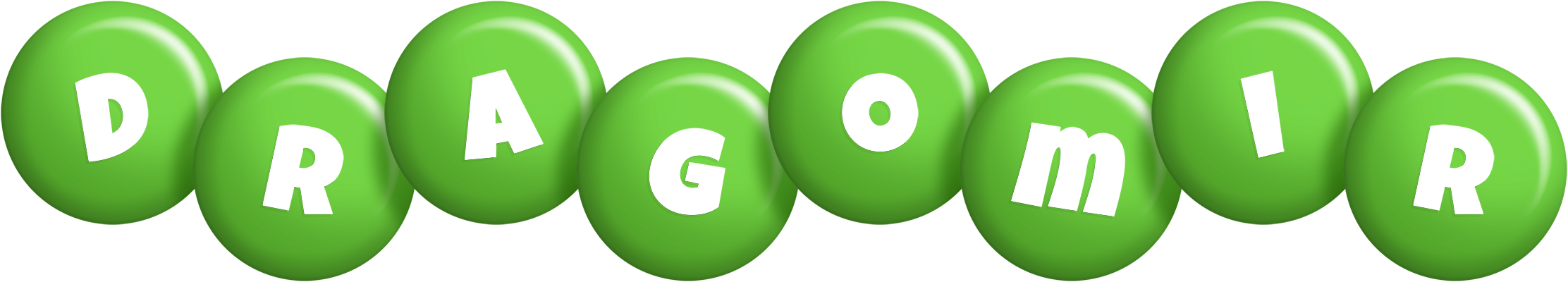 Dragomir candy-green logo