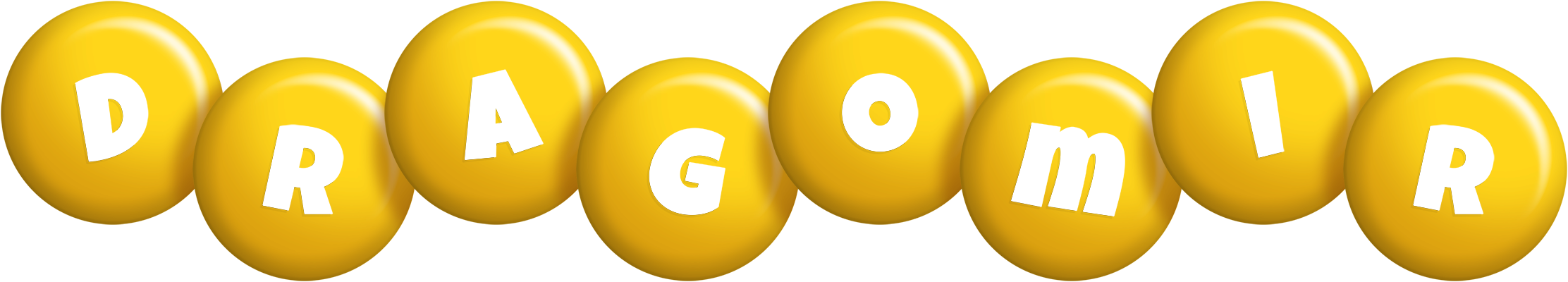 Dragomir candy-yellow logo