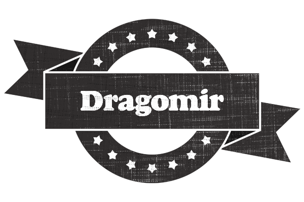 Dragomir grunge logo