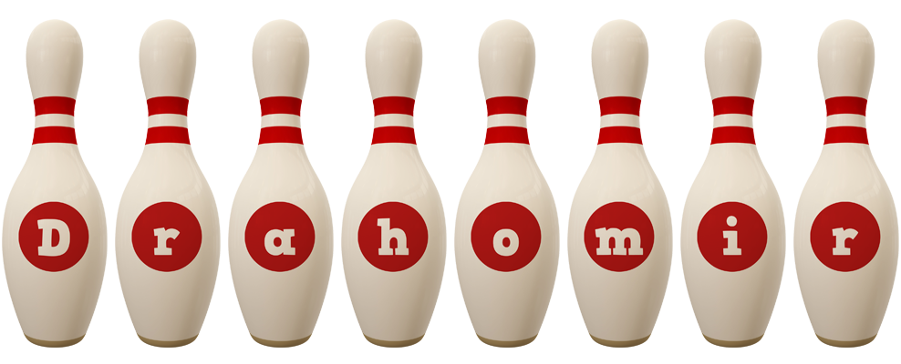 Drahomir bowling-pin logo