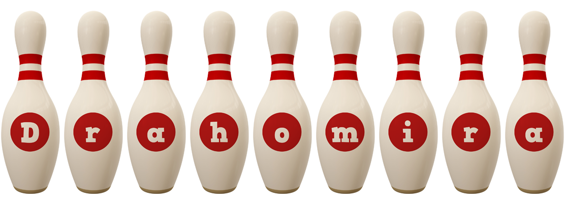 Drahomira bowling-pin logo