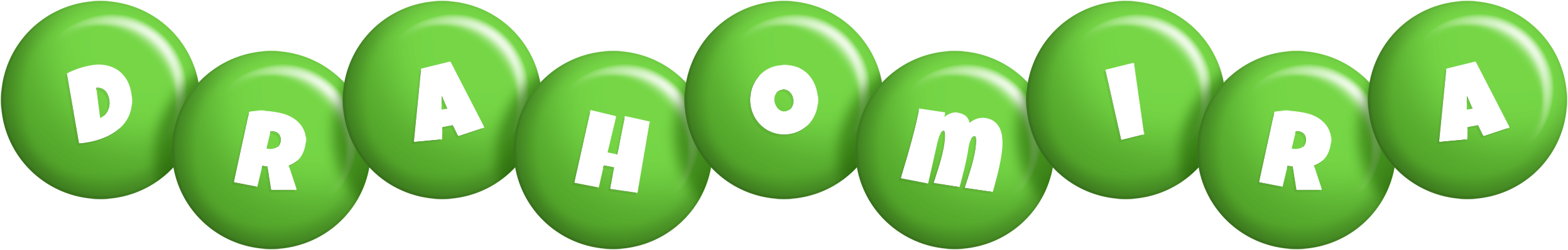 Drahomira candy-green logo