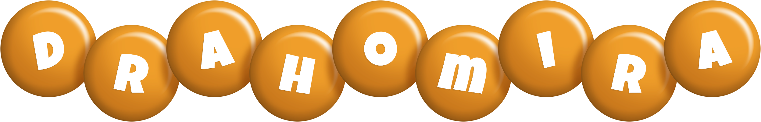 Drahomira candy-orange logo