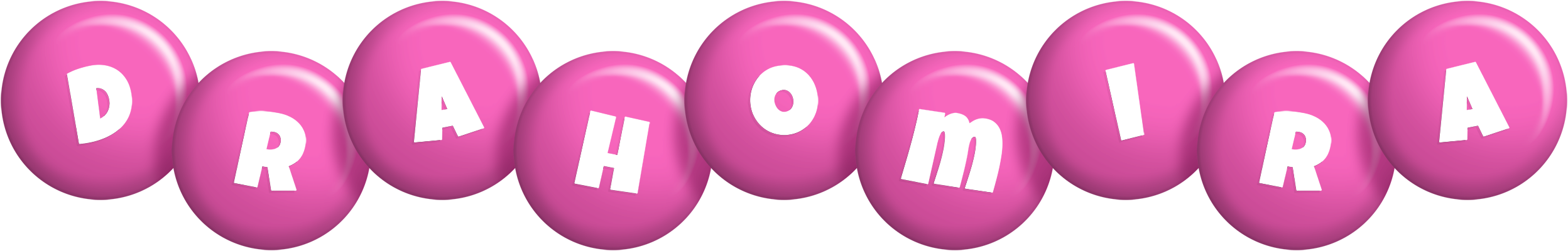 Drahomira candy-pink logo