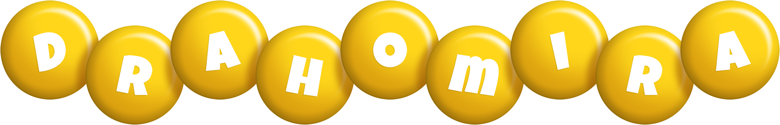 Drahomira candy-yellow logo