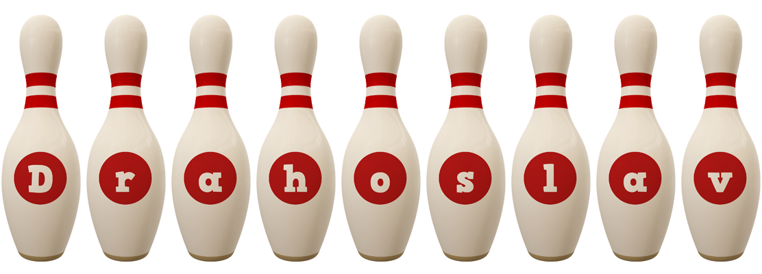 Drahoslav bowling-pin logo