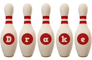Drake bowling-pin logo