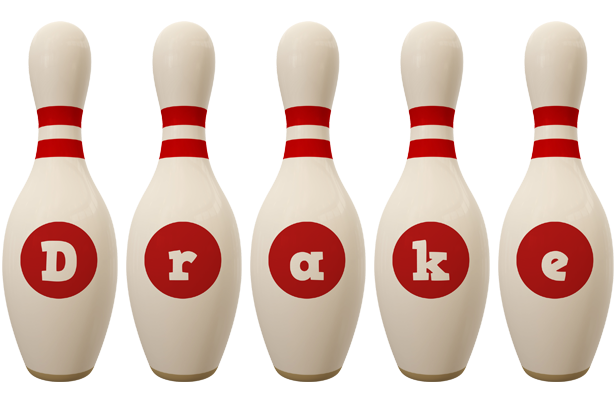 Drake bowling-pin logo