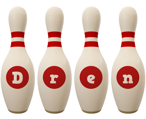 Dren bowling-pin logo