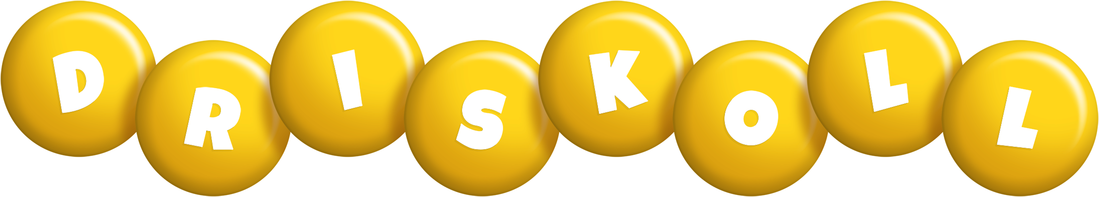 Driskoll candy-yellow logo