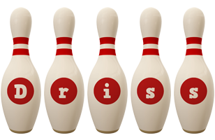 Driss bowling-pin logo