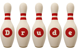 Drude bowling-pin logo