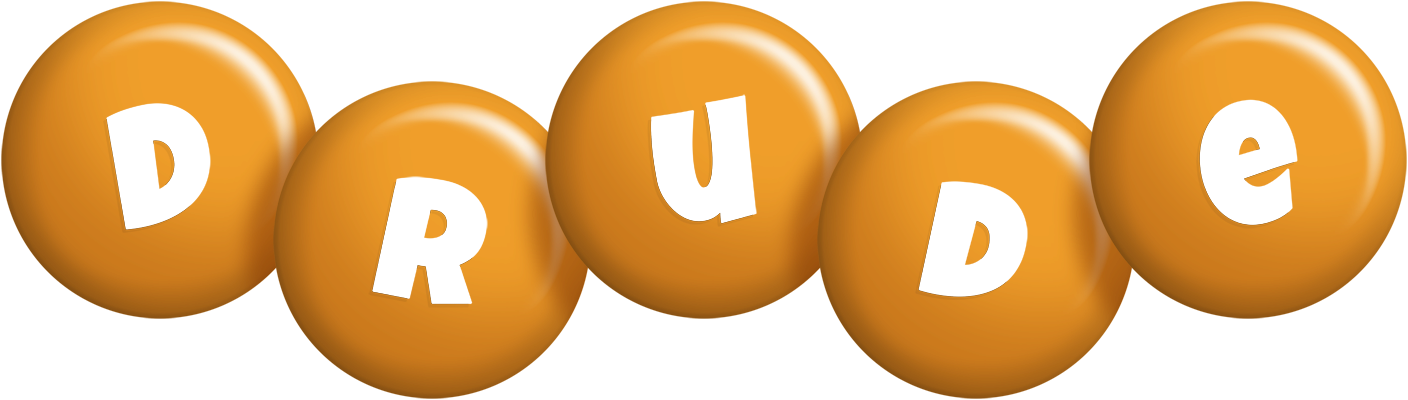 Drude candy-orange logo