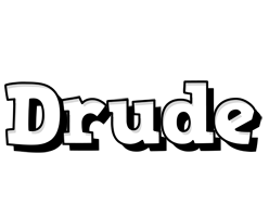 Drude snowing logo