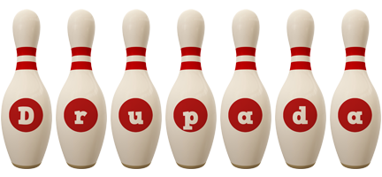 Drupada bowling-pin logo