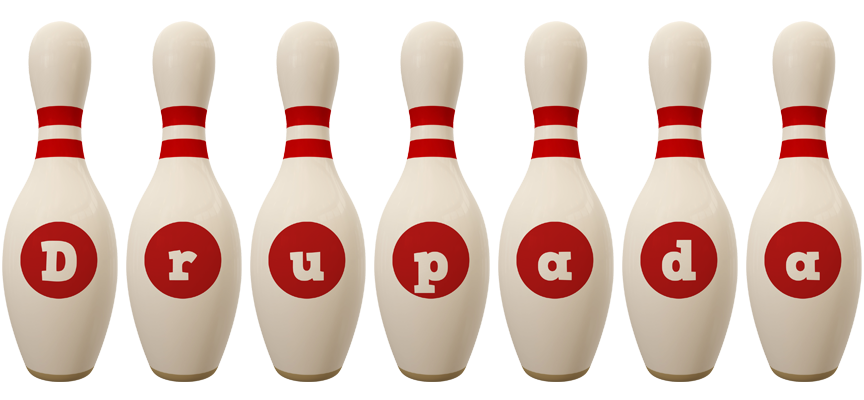 Drupada bowling-pin logo