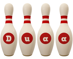 Duaa bowling-pin logo