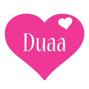 Duaa love-heart logo