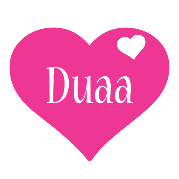 Duaa love-heart logo