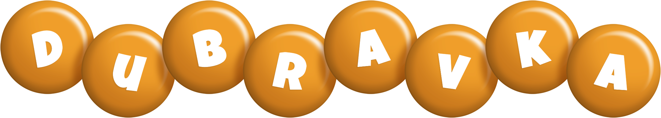 Dubravka candy-orange logo