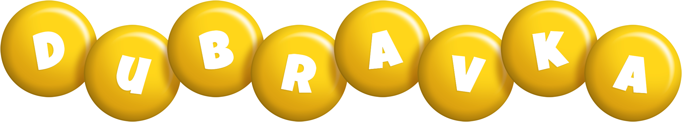 Dubravka candy-yellow logo