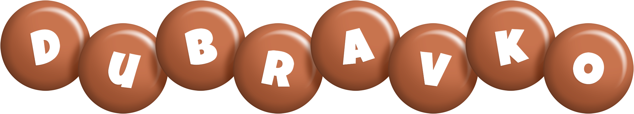 Dubravko candy-brown logo