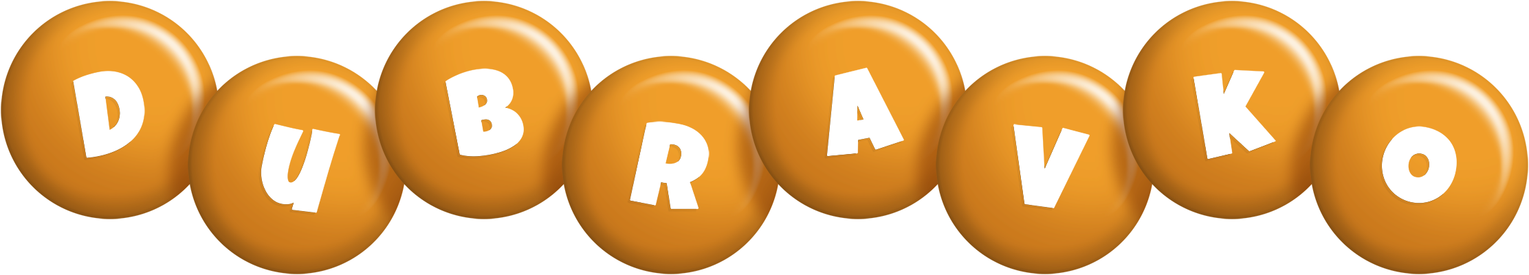 Dubravko candy-orange logo