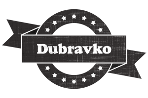 Dubravko grunge logo