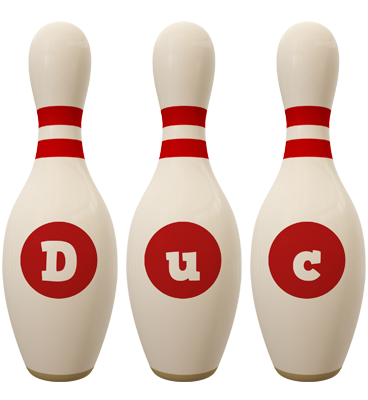 Duc bowling-pin logo