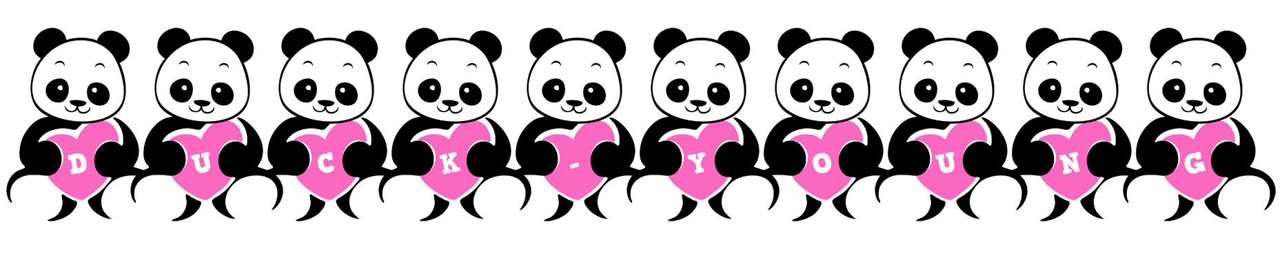 Duck-Young love-panda logo