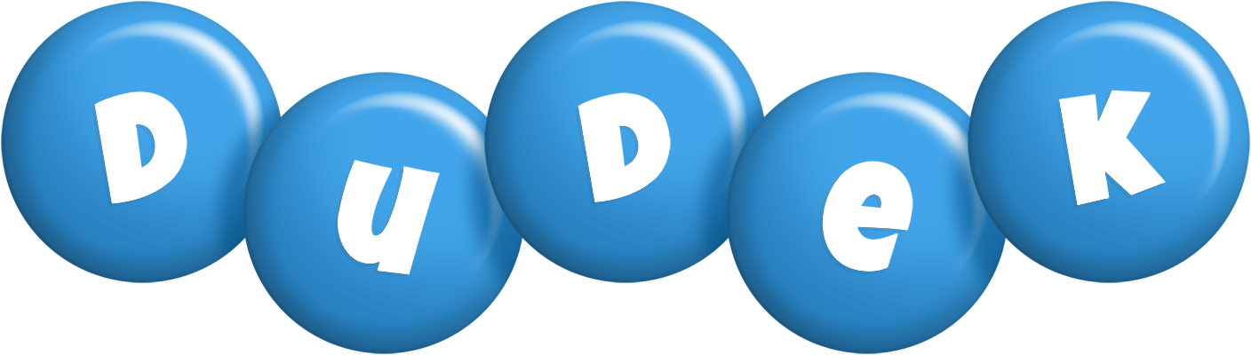 Dudek candy-blue logo