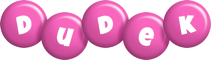 Dudek candy-pink logo