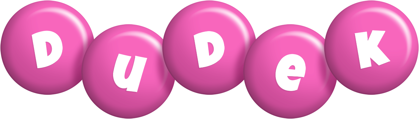 Dudek candy-pink logo