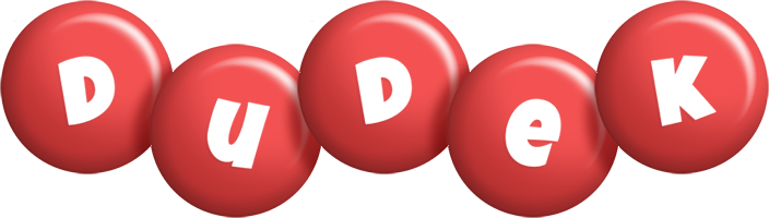 Dudek candy-red logo